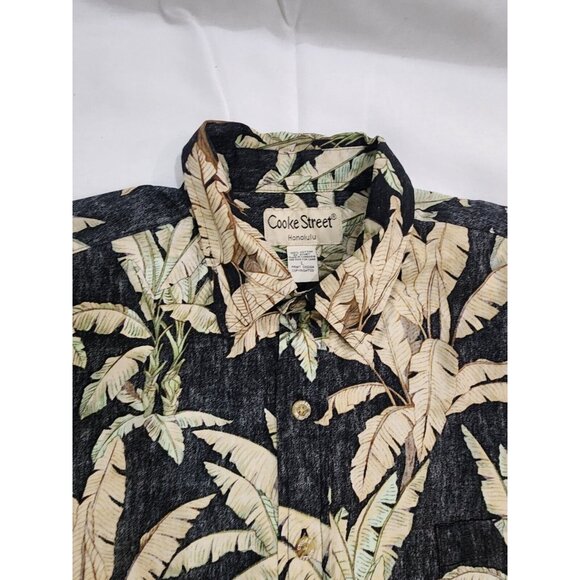 RARE Vintage Cooke Street Mens L Hawaiian Shirt Banana Tree Tropical Button Down - Picture 3 of 6